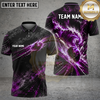 Maxcorners Bowling Lightning Wave Energy Multiple Options Personalized Name, Team Name 3D Shirt