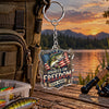 Maxcorners Hooked on Freedom Patriotic Fishing Personalized Name 2D Acrylic Keychain Ornament (8 Fish Species)