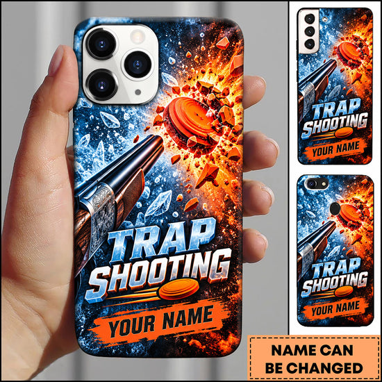 Maxcorners Trap Shooting Shotgun Blast Clay Target Personalized Name 3D Phone Case