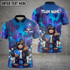 Maxcorners Bowling Cool Gorilla Neon City Multiple Options Personalized Name, Team Name 3D Shirt
