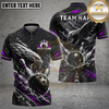 Maxcorners Bowling Eagle Lightning Strike Multiple Options Personalized Name, Team Name 3D Shirt