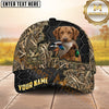 Maxcorners Black Honeycomb Camo Duck Emblem Dog Hunting Multicolor Options Personalized Name 3D Cap