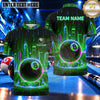 Maxcorners Cyberpunk Neon City 8 Ball Pool Multiple Options Personalized Name, Team Name 3D Shirt