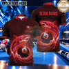 Maxcorners Ocean Vortex Shark 8 Ball Billiards Multiple Options Personalized Name, Team Name 3D Shirt