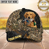 Maxcorners Black Honeycomb Camo Duck Emblem Dog Hunting Multicolor Options Personalized Name 3D Cap