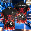 Maxcorners Demonic Oni Mask Flame Pool Multiple Options Personalized Name, Team Name 3D Shirt