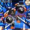 Maxcorners Graffiti Lightning Brushstroke Pool Multiple Options Personalized Name, Team Name 3D Shirt