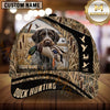 Maxcorners Black Panel Duck Icon Marsh Camo Dog Hunting Multicolor Options Personalized Name 3D Cap
