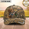 Maxcorners Golden Wetland Grass Flying Ducks Duck Hunting With Dogs Multi Options Personalized Name 3D Cap