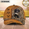 Maxcorners Duck Hunter Tan Leather Marsh Camo Dog Hunting Multicolor Options Personalized Name 3D Cap
