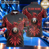 Maxcorners Majestic Phoenix Wings 8 Ball Pool Multiple Options Personalized Name, Team Name 3D Shirt