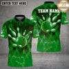 Maxcorners Bowling Ball and Pins Smoky Flame Multiple Options Personalized Name, Team Name 3D Shirt