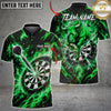 Maxcorners Darts Shirt Charging Bull Flaming Dartboard and Dart Multiple Options Personalized Name, Team Name 3D Shirt