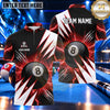 Maxcorners Dynamic Lightning Bolt 8 Ball Pool Multiple Options Personalized Name, Team Name 3D Shirt