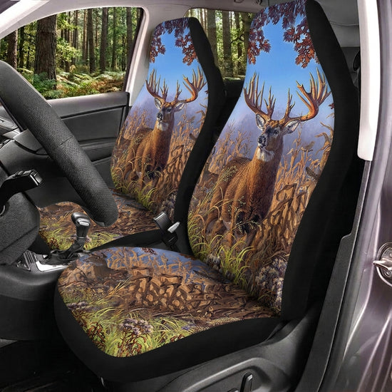Maxcorners Deer Hunting Mountain Sunset Car Seat Covers