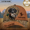 Maxcorners Tan Leather Marsh Camo Dog Hunting Multicolor Options Personalized Name 3D Cap