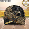 Maxcorners Black Honeycomb Camo Duck Emblem Dog Hunting Multicolor Options Personalized Name 3D Cap
