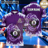 Maxcorners Frost Dragon Ice Storm Pool Multiple Options Personalized Name, Team Name 3D Shirt