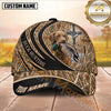 Maxcorners Black Wave Cross Marsh Camo Dog Hunting Multicolor Options Personalized Name 3D Cap