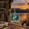 Maxcorners Champion Fishing Trophy Badge Personalized Name 2D Acrylic Keychain Ornament (8 Fish Species)