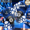 Maxcorners Shattered Glass Lightning 8 Ball Pool Multiple Options Personalized Name, Team Name 3D Shirt