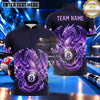 Maxcorners Mythical Dragon Storm 8 Ball Pool Multiple Options Personalized Name, Team Name 3D Shirt