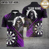 Maxcorners Darts Shirts Grim Reaper Dartboard Dark Gothic Artwork Multiple Options Personalized Name, Team Name 3D Shirt