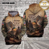 Maxcorners Veteran Hunting American Flag Camo Never Stops Serving Personalized Name 3D Hoodie