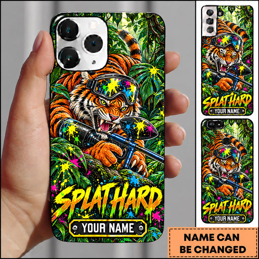 Maxcorners Paintball Splat Hard Forest Warrior Personalized Name 3D Phone Case
