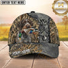 Maxcorners Distressed Metal Marsh Camo Dog Hunting Multicolor Options Personalized Name 3D Cap