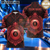 Maxcorners Luxury Baroque Royal Crest 8 Ball Pool Multiple Options Personalized Name, Team Name 3D Shirt