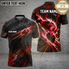 Maxcorners Bowling Lightning Wave Energy Multiple Options Personalized Name, Team Name 3D Shirt