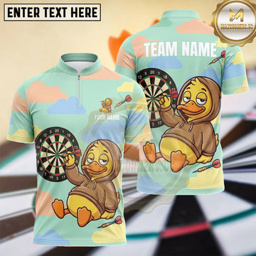 Maxcorners Cute Duckling Dreamy Sky Dartboard Multiple Options Personalized Name, Team Name 3D Shirt
