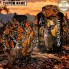 Maxcorners Trophy Buck Neon Camo Love Hunting Personalized Name 3D Hoodie