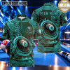 Maxcorners Ornate Steampunk Gear 8 Ball Billiards Multiple Options Personalized Name, Team Name 3D Shirt