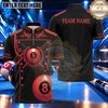 Maxcorners Royal Heraldic Crest 8 Ball Pool Multiple Options Personalized Name, Team Name 3D Shirt