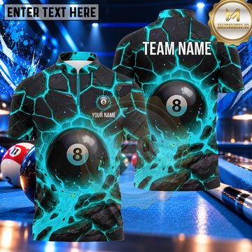 Maxcorners Cracked Stone Dragon Energy Pool Multiple Options Personalized Name, Team Name 3D Shirt