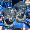 Maxcorners Viking Warrior Thunder Armor Billiards Multiple Options Personalized Name, Team Name 3D Shirt