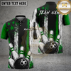 Maxcorners Bowling Grunge Stars and Stripes Strike Multiple Options Personalized Name, Team Name 3D Shirt