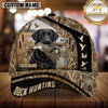 Maxcorners Black Panel Duck Icon Marsh Camo Dog Hunting Multicolor Options Personalized Name 3D Cap