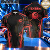 Maxcorners Modern Geometric Stripe 8 Ball Pool Multiple Options Personalized Name, Team Name 3D Shirt