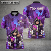 Maxcorners Bowling Cool Gorilla Neon City Multiple Options Personalized Name, Team Name 3D Shirt