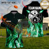 Maxcorners Target Shooting Crossed Pistols Smoke Flame Multiple Options Personalized Name, Team Name 3D Shirt