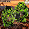 Maxcorners Deer Hunter Tribal Flame Camo Personalized Name 3D Hoodie