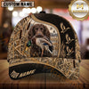 Maxcorners Mesh Panel Flying Ducks Marsh Camo Dog Hunting Multicolor Options Personalized Name 3D Cap