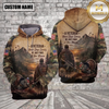 Maxcorners Veteran Hunting American Flag Camo Never Stops Serving Personalized Name 3D Hoodie