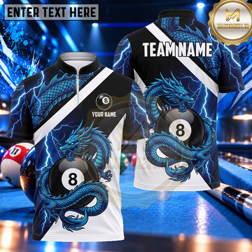 Maxcorners Mythical Serpent Dragon Billiards Multiple Options Personalized Name, Team Name 3D Shirt