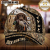 Maxcorners Black Panel Duck Icon Marsh Camo Dog Hunting Multicolor Options Personalized Name 3D Cap