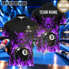 Maxcorners Demonic Oni Mask Flame Pool Multiple Options Personalized Name, Team Name 3D Shirt