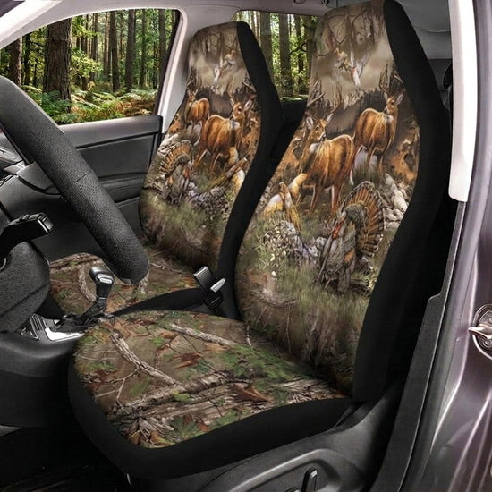 Maxcorners Elk Hunting Forest Wildlife Camo Car Seat Covers